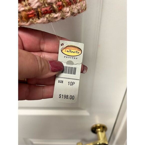 Vintage Talbots Italian Fabric Boucle Pink & Orange Blazer sz 10P NWT - Picture 6 of 9